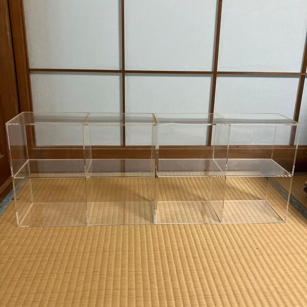 【廃盤名品】無印良品 アクリルケース 大 CD や文庫本の収納に 2個セット①