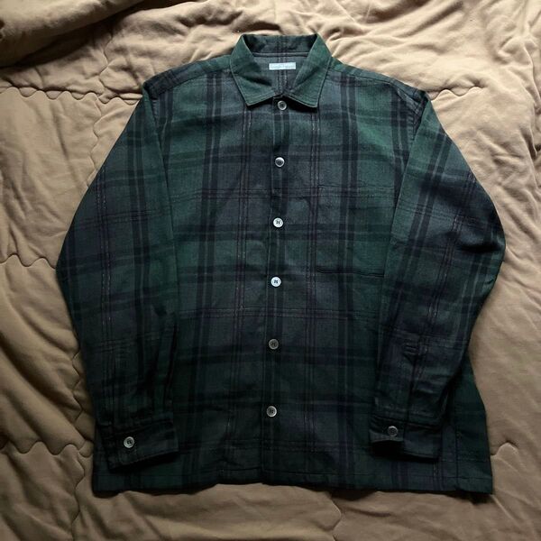 AD2002田中オム COMME des GARCONS HOMMEコムデギャルソンオム銀糸入りウールシャツ