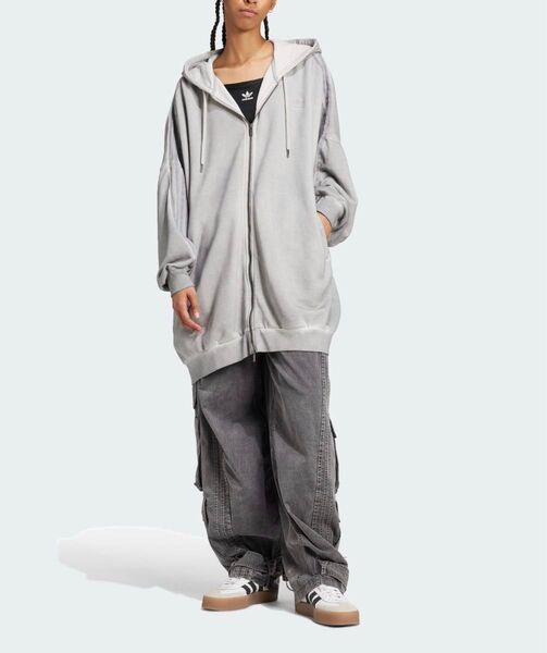 未使用アディダスAdilenium シーズン 2ウォッシュド オーバーサイズフルジップパーカーadidas Originals
