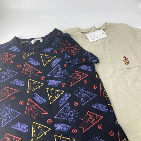 男の子 半袖 トップス Tシャツ セット ポケモン ピカチュウ 110