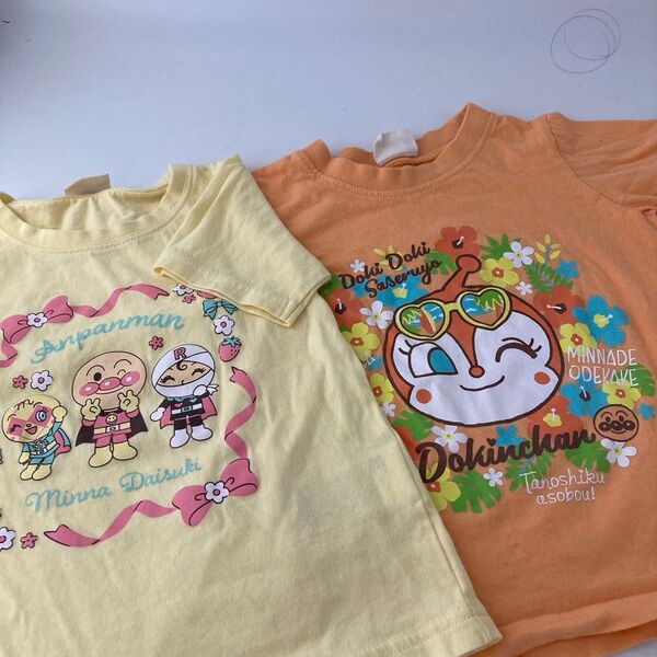 女の子 半袖 トップス Tシャツ セット アンパンマン 100