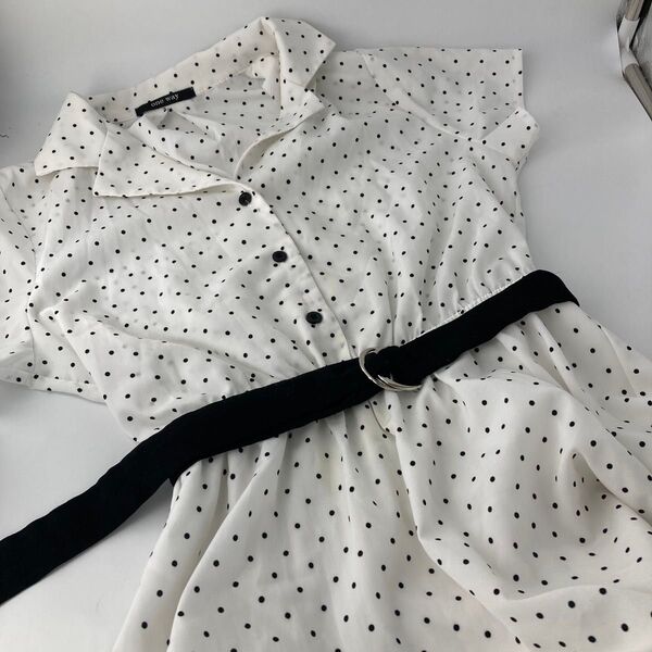 女の子 半袖 ワンピース シフォン one way M