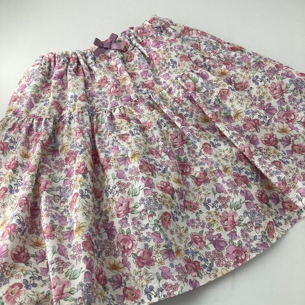女の子 花柄 スカート パンツ スカパン anyFAM 130