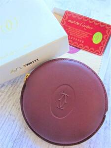 [ new goods ]Cartier Cartier Must line coin case / change purse ./. purse / bordeaux 