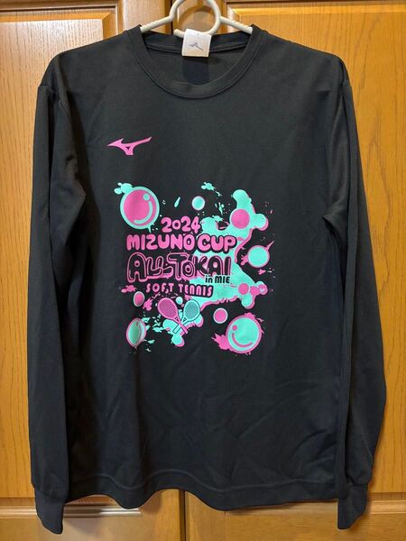 MIZUNO ALLTOKAI inMIE 2024オール東海三重ソフトテニス ロングTシャツ 黒Sサイズ