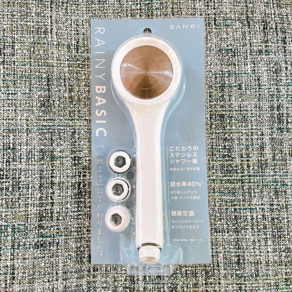 SANEI RAINY BASIC 極細ストレート水流シャワーヘッド サンエイ
