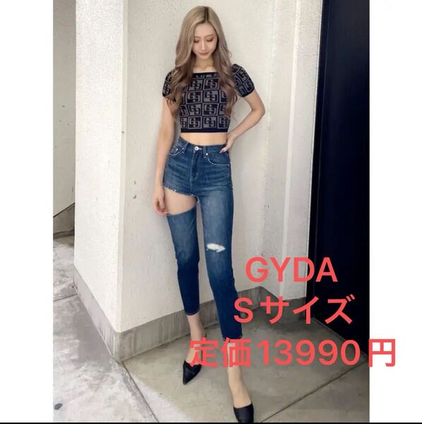 GYDA H/W SIDE RIPPEDペグトップデニムパンツ Sサイズ インディゴ