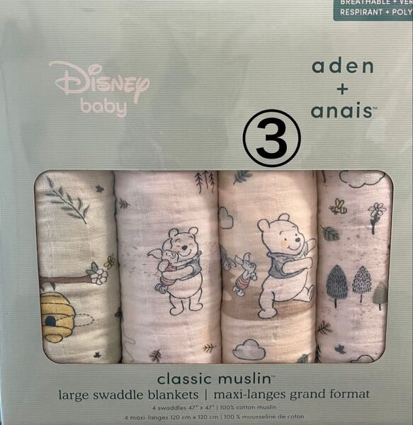 新品未使用 aden +anais おくるみ ディズニー くまのプーさん③