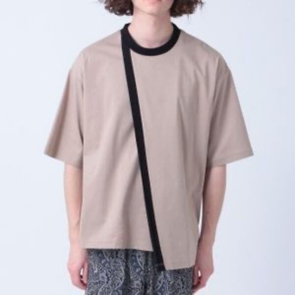 tk.TAKEO KIKUCHI タケオキクチ アシメ配色プルオーバー Tシャツ