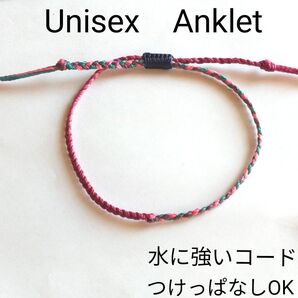 №792 シンプルアンクレット 足用 アクセサリー メンズ レディース アンクレット ミサンガ オールシーズン つけっぱなしOK