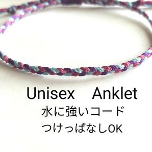 №814 シンプルアンクレット 男女兼用 色落ちほぼ無し 足用 アクセサリー アンクレット メンズ レディース ミサンガ 人気