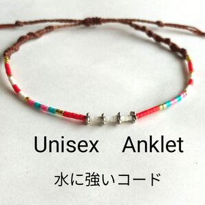 №831 ビーズアンクレット 華奢 極小ビーズ 足用 アクセサリー アンクレット ファッション 小物 メンズ レディース おすすめ