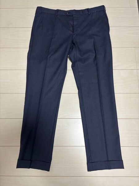 【美品】春夏 faconnable メンズスーツ スラックス ネイビー パンツ