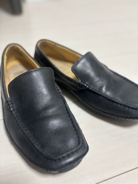 Clarks エアーフローシステム クラークス スリッポン 7 1/2 25cm レザー ドライビングシューズ 革靴 ローファー