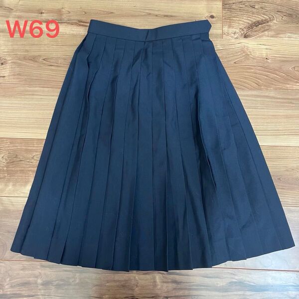 PREPPY GIRL/和光製★高級スクールスカート/女子制服プリーツ/28枚車ひだスカート/夏服/夏用★ネイビー紺W69L60
