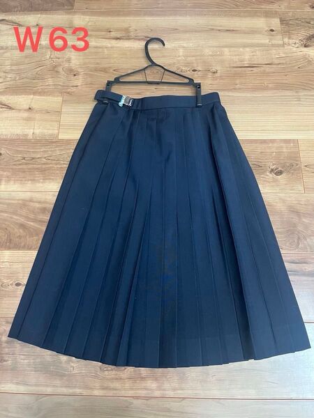 【美品】PREPPY GIRL/和光製★高級スクールスカート/女子制服プリーツ/28枚車ひだスカート/夏服★ネイビー紺W63L63