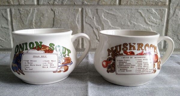 スープカップ2客セット スープボウル スープマグ マグカップ 食器 カントリーレトロ ヴィンテージ アメリカン