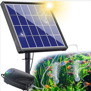 蓄電タイプ ソーラーエアーレーション ポンプ エアポンプ メダカのエアレーション 太陽光充電式 ぶくぶく 夜間動作