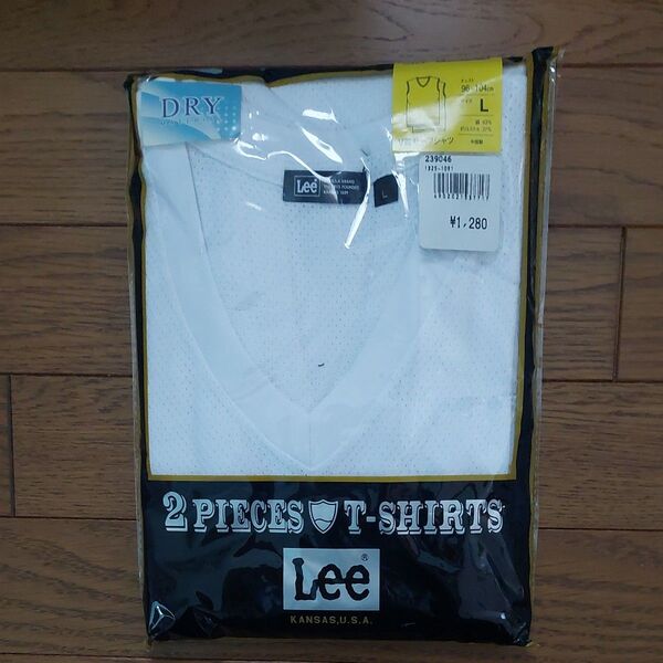 Lee DRY VネックTシャツ 2枚セット L ホワイト 未使用