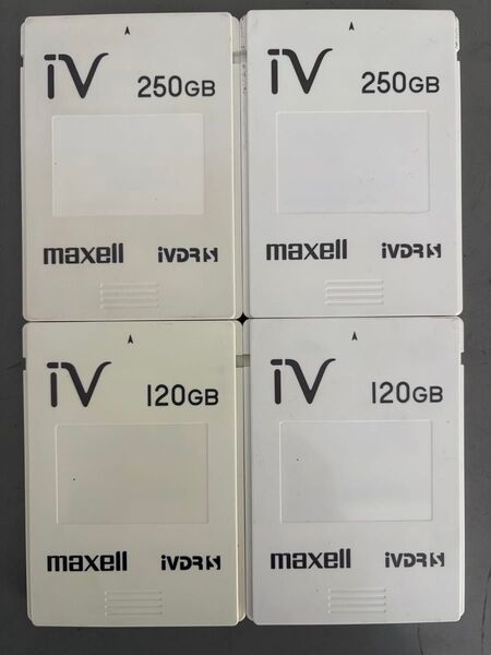 ivdr maxell カセットHDD 4個セット 250GB×2個 120GB×2個 中古品