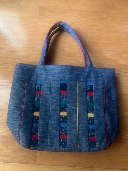 久留米絣ハンドメイド トートバッグ
