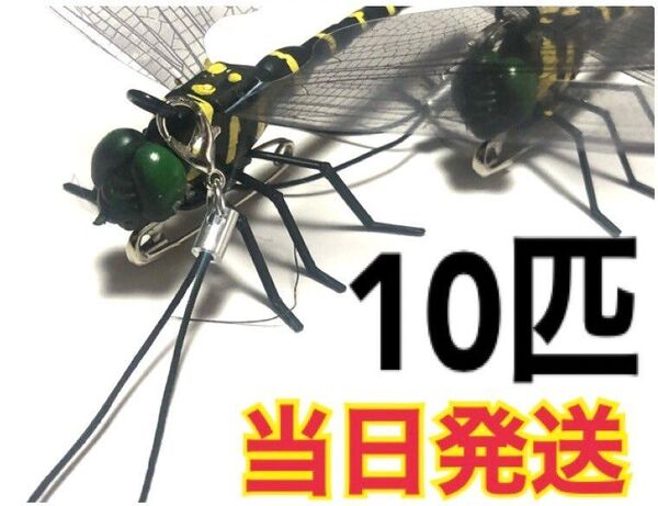 【10匹】虫除けオニヤンマ 4way (ストラップ、安全ピン、吸盤、クリップ)