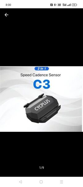 新品・未使用CYCPLUS C3 ケイデンスセンサー又はスピードセンサーANT +&Bluetooth 4.0対応 1個のみ 防水
