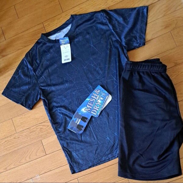 新品 タグ付き COOLドライ 半袖シャツ ハーフパンツ メンズ上下セット 部屋着 パジャマ