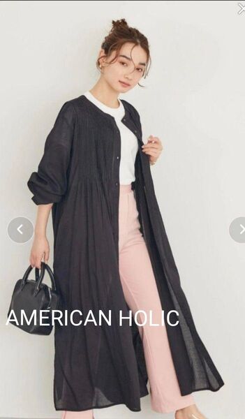 新品タグあり AMERICAN HOLIC アメリカンホリック ピンタックワンピース M