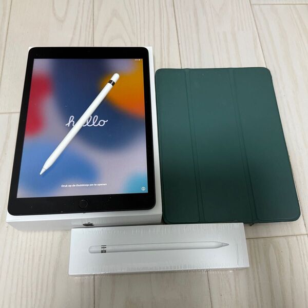 Apple iPad Wi-Fiモデル 第7世代 スペースゴールド Apple pencil 第1世代 セット カバー付き