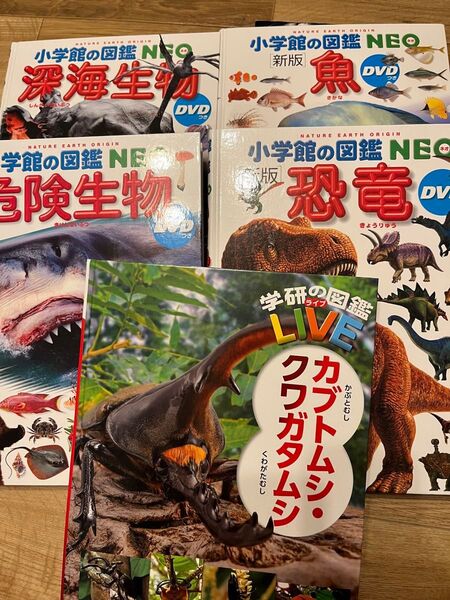 小学館の図鑑NEO 図鑑 深海生物 魚 恐竜 カブトムシ クワガタムシ 危険生物