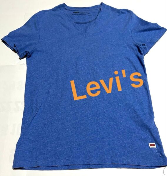 Levi's リーバイス メンズ ダンガリー風 VネックTシャツ/半袖カットソー