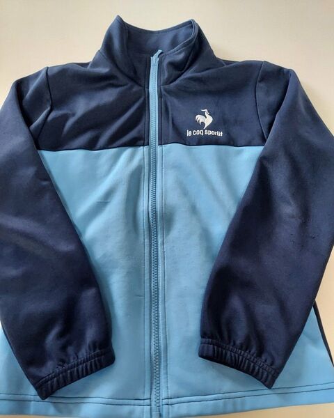 ☆le coq sportif☆ジャージ上下セット☆140cm☆ブルー×ネイビー☆女の子☆ガールズ☆ルコックスポルティフ☆