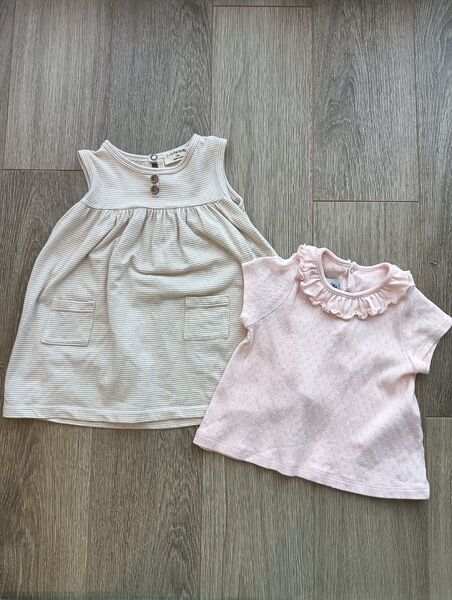 プチバトー ベビー服 70 80 トップス ワンピース 美品セット 夏