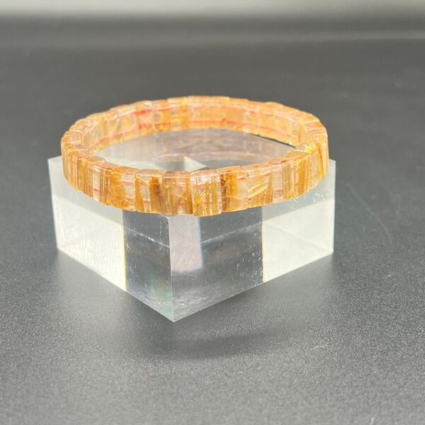 ゴールドルチル 太陽ルチル タイタンルチル ブレスレット 金針 金運 天然石 バングル ブレス パワーストーン 水晶 プレゼント