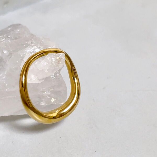 在庫処分 指輪 リング アクセサリー ゴールド シンプル 金属アレルギー対応 316L サージカルステンレス製