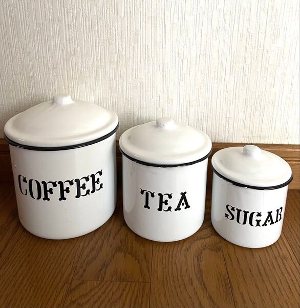 保存容器 ホーロー 琺瑯 キャニスター 缶 コーヒー缶 キッチン用品