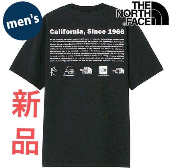 THE NORTH FACE メンズ ショートスリーブヒストリカルロゴティー NT32407-K・新品未開封・ブラック