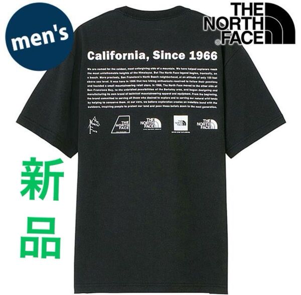 THE NORTH FACE メンズ ショートスリーブヒストリカルロゴティー NT32407-K・新品未開封・ブラック