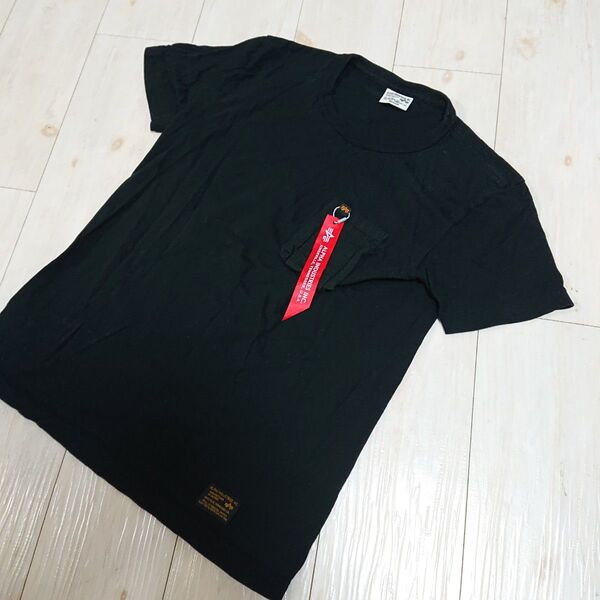 ALPHA INDUSTRIES Tシャツ 黒 ブラック Mサイズ