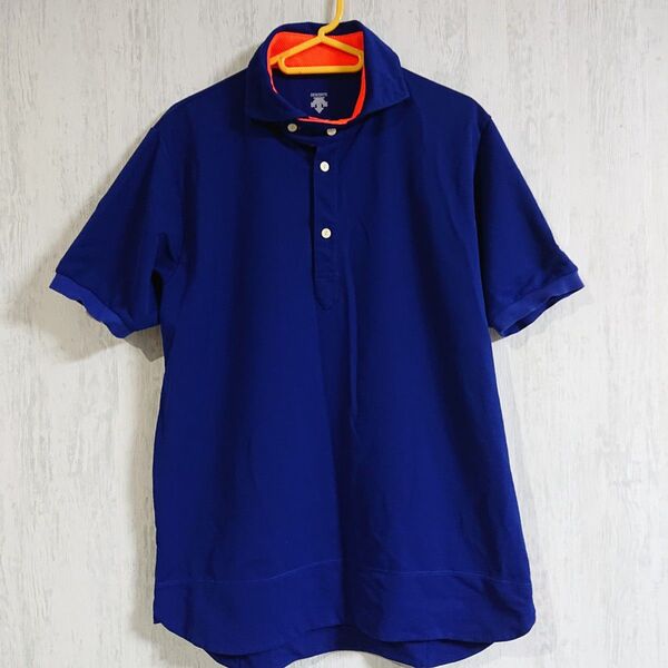 DESCENTE GOLF デサントゴルフ 半袖ポロシャツ メンズ ブルー