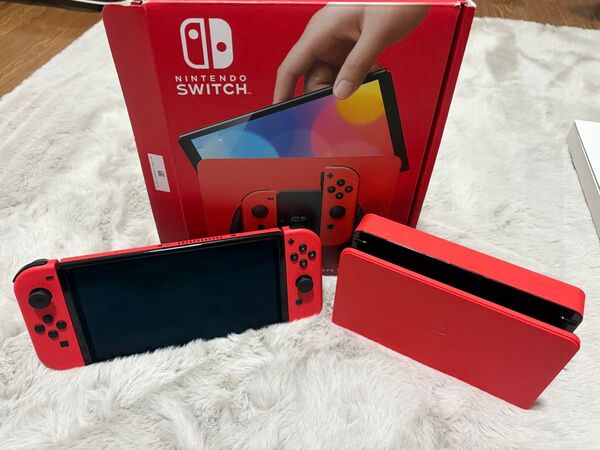 Nintendo Switch 有機ELモデル マリオレッド ニンテンドースイッチ 任天堂 おまけ付き