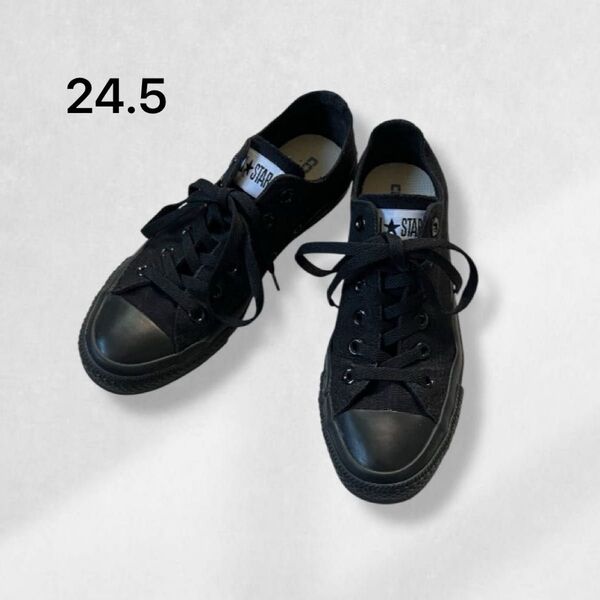 56 CONVERSE コンバース CANVAS ALL STAR キャンバス オールスター スニーカー ブラック 黒 24.5