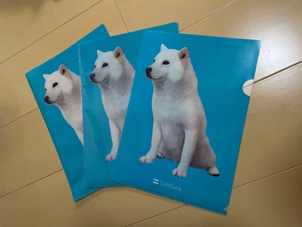ソフトバンク お父さん犬 クリアファイル 3枚
