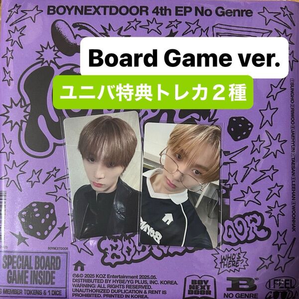 BOYNEXTDOOR テサン No Genre Board Game ver. ユニバ 特典トレカ アルバム 未開封 CD