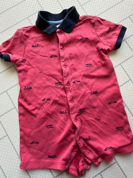 ラルフローレン 半袖ロンパース ロンパース ベビー服 赤色 12M 80センチ
