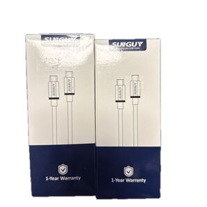 SUNGUY 1m シリコン Type C CtoC 2本セット USB ケーブル Apple ブラック 黒