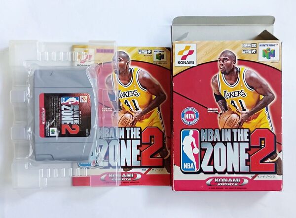N64 NBA イン・ザ・ゾーン2 箱説完備【ロクヨン、箱付き、説明書、バスケ、カセット、レトロゲーム】