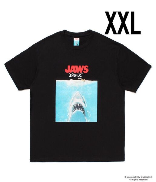 黒XXL WACKO MARIA JAWS / T-SHIRT ワコマリア ジョーズ Tシャツ