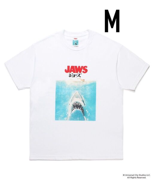 白M WACKO MARIA / JAWS T-SHIRT クルーネックTシャツ ワコマリア ジョーズ